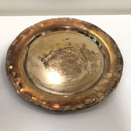 Hopealautanen, käytön jälkiä, Ø216mm, 830,  Paino: 210,2 g