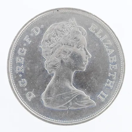 Kerälyraha, 25 New Pence - Elizabeth II (Queen Mother),  1980, kuparinikkeliä,  