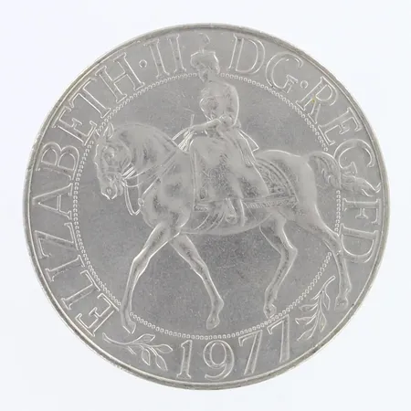 Keräilyraha, 25 New Pence - Elizabeth II , 1977 , kuparinikkeliä