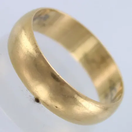 Sileä sormus, käytön jälkiä, koko 18½, 750,  Paino: 5,1 g