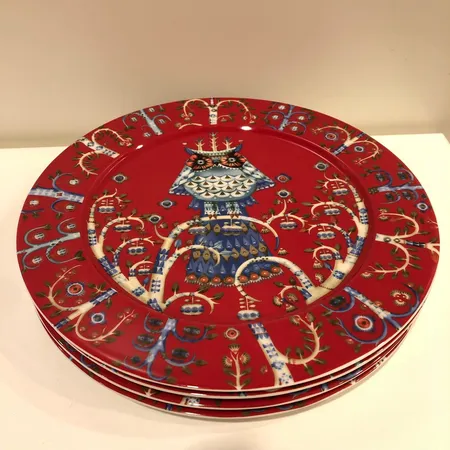 Neljä Lautasta, Taika, Iittala, Ø 27cm, punainen 