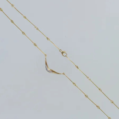 Timanttikaulakoru 1xn.0..5ct, pituus 42,5cm, 585,  Paino: 4,7 g