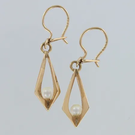 Helmikorvakorut, korkeus 30mm, 585br,  Paino: 1,4 g