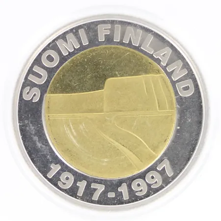 Itsenäinen Suomi 80 vuotta 1917-1997, nimellisarvo 25mk, Cu/Ni