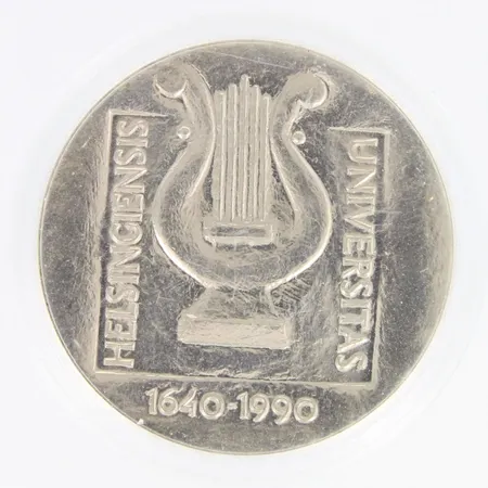 Juhlaraha, Helsingin yliopisto 1640-1990, nimellisarvo 100mk, 830,  Paino: 24,3 g