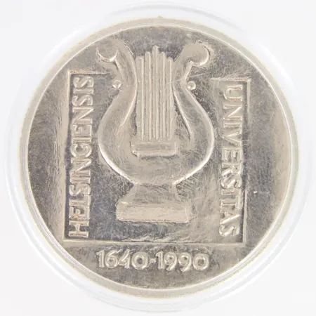 Juhlaraha, Helsingin yliopisto 1640-1990, nimellisarvo 100mk, 830,  Paino: 24,2 g