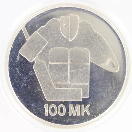Juhlaraha, Suomi 1991, nimellisarvo 100mk, 830,  Paino: 24,1 g