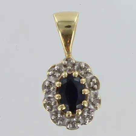 Diana-kiviriipus timanteilla 10xn.0.005ct, korkeus 15mm, 585br,  Paino: 1,6 g