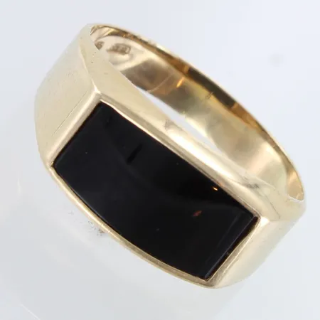 Kivikantasormus, kiven mitat 7,8x14mm, koko 20, 585br,  Paino: 3,3 g