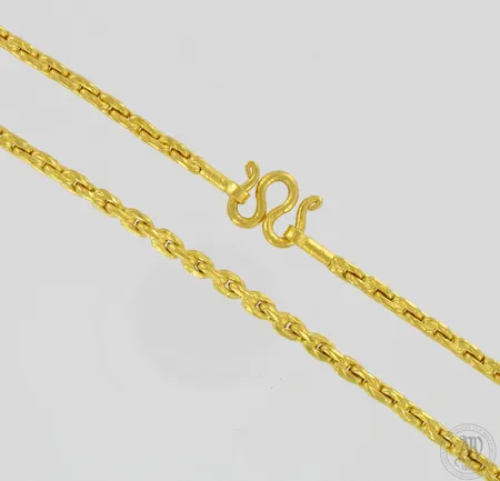 Kaulaketju, pituus 61cm, leveys 5mm, 965,  Paino: 45,5 g