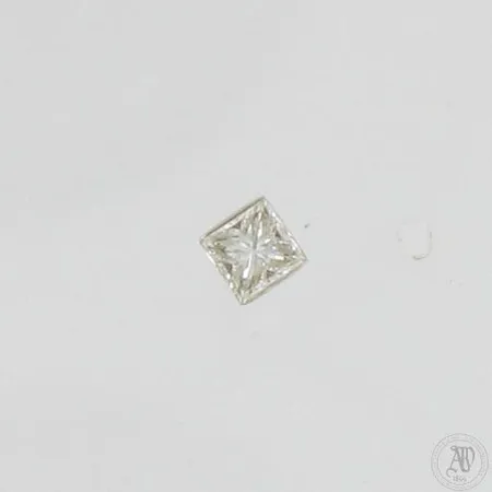 Timanttikorvakoru 1xn.0.20ct princess, 750 valkokulta,  Paino: 0,6 g