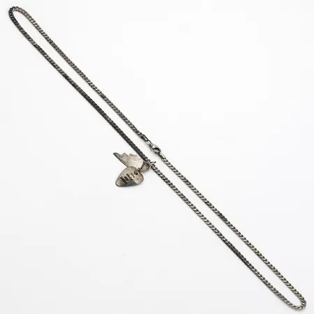 Panssarikaulaketju, pituus 49cm, Kaksi riipusta korkeus 25mm, 925, Paino: 12,4 g