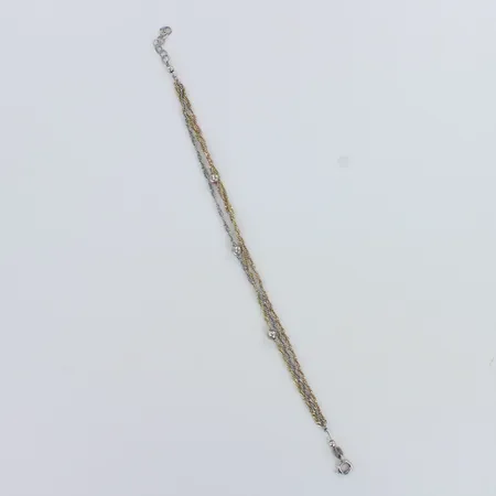 Rannekoru, käytön jälkiä, pituus 185-205mm, 925,  Paino: 2,7 g