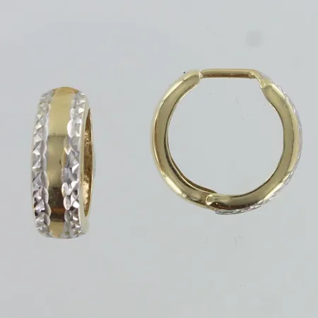 Kuvioidut korvarenkaat, käytön jälkiä, Ø15mm, 585,  Paino: 1,7 g