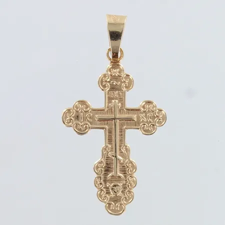 Risti-riipus, korkeus 26mm, 585,  Paino: 0,6 g