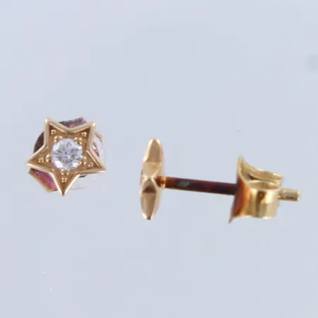 Timanttikorvakorut 2xn.0.05ct, Lumoava, korkeus 6mm, 585,  Paino: 0,9 g
