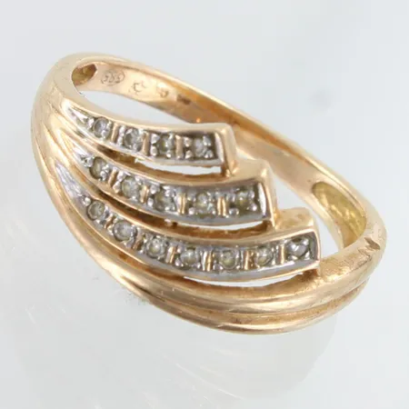 Timanttisormus 16xn.0.005ct, koko 17, 585,   Paino: 2,5 g