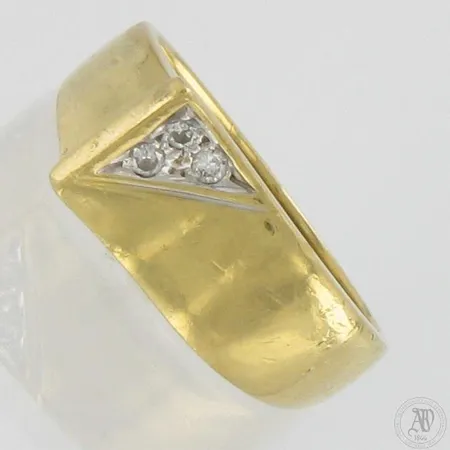 Timanttisormus 3xn.0.01ct, koko 17½, 750,  Paino: 5,4 g