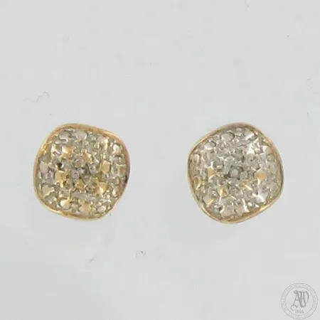 Timanttikorvakorut 2xn.0.005ct, Ø 7mm, 585,  Paino: 1,9 g