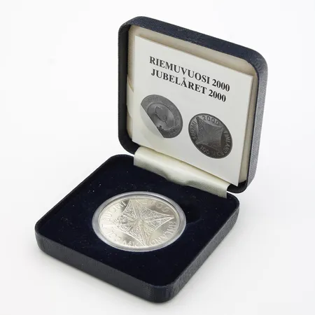 Juhlaraha, Kirkon riemuvuosi 2000, nimellisarvo 100mk, 925, Paino: 22,1 g