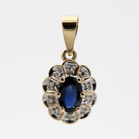 Kiviriipus timanteilla 10xn.0.005ct, korkeus 18mm, 585br kelta- ja valkokulta, Paino: 1,1 g