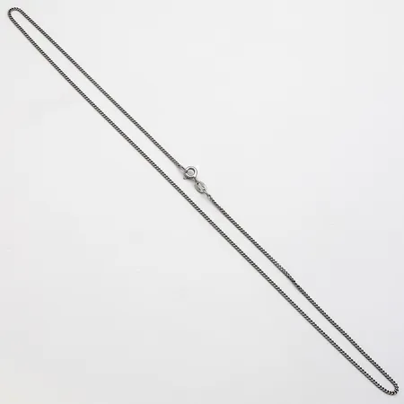 Panssarikaulaketju, pituus 45cm, leveys 1,4mm, 585 valkokulta,  Paino: 2,8 g