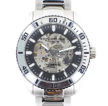 Teräsrannekello Stührling,  773 01 4 Regatta Antilles, automaatti, taulun Ø 45mm, rannekkeen pituus 20cm, lisäranneke pituus 13cm, laatikko