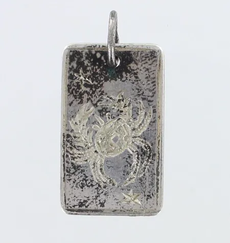 Horoskooppiriipus, Rapu, korkeus 26mm, 925,  Paino: 3,4 g