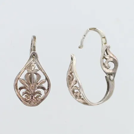 Kuvioidut korvakorut, korkeus 18mm, 925,  Paino: 1,9 g