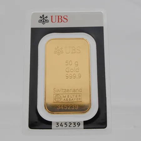 Kultaharkko UBS 50 g 999,9, No:345239