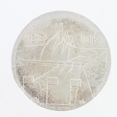 Juhlaraha, Lahti MM 1989, nimellisarvo 100mk, 830,  Paino: 24,1 g