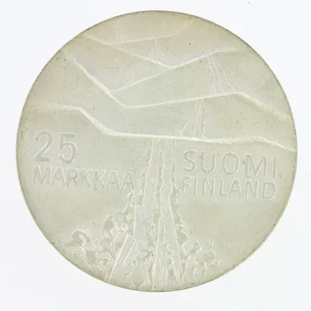 Juhlaraha, Lahti MM 1978, nimellisarvo 25mk, 500,   Paino: 26,4 g