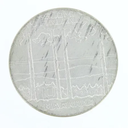Juhlaraha, Urho Kekkonen 1975, nimellisarvo 10 mk, 500,   Paino: 23,5 g