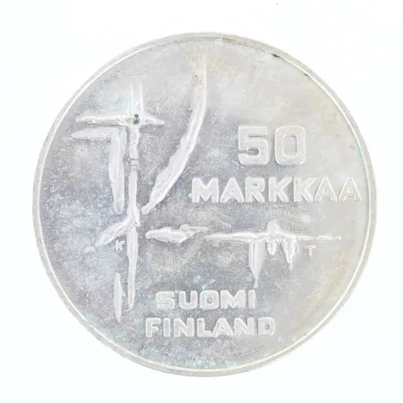 Juhlaraha, Jääkiekon MM-1982, nimellisarvo 50mk, 500,  Paino: 23 g