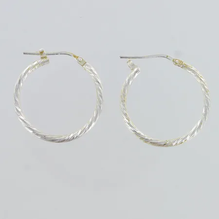 Korvarenkaat, käytön jälkiä, Ø24mm, 925,  Paino: 1,6 g