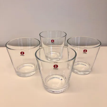 Neljä juomalasia, Kartio Iittala, kirkas