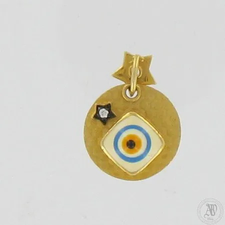 Kiviriipus emaloinnilla, korkeus 20mm, 585br,  Paino: 2,6 g