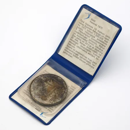Juhlaraha, EMX Helsinki 1971, nimellisarvo 10mk, 500,  Paino: 24,1 g