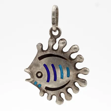 Riipus emaloinnilla, korkeus 47mm, 925br,  Paino: 14,8 g
