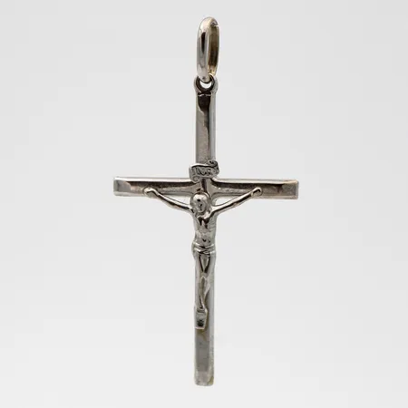 Ristiriipus, korkeus 40mm ja leveys 20mm, 585 valkokulta,  Paino: 1,2 g