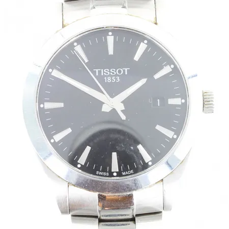 Teräsrannekello Tissot, quartz, T127410, käytön jälkiä, rungon Ø40mm, teräsrannekkeen pituus 185mm, 
