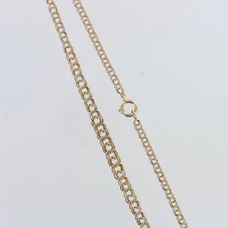 Bismarck-kaulaketju, käytön jälkiä, pituus 47.5mm, 585,  Paino: 15,4 g