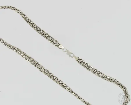 Kuningas-kaulaketju, pituus 45cm, leveys 8mm, 925,  Paino: 23,9 g