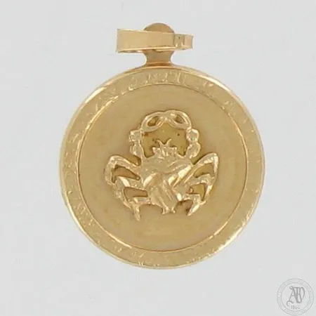 Horoskooppi-riipus, korkeus 22mm, leveys 15mm, 585,  Paino: 0,7 g