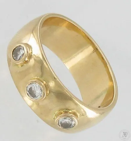 Timanttisormus 3xn.0.20ct, koko 20¼, 585,  Paino: 12,5 g