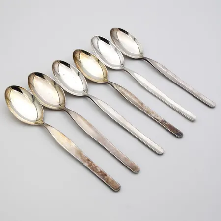 Kuusi ruokalusikkaa, Design Tapio Wirkkala, pituus 178mm, 916, Paino: 246,3 g