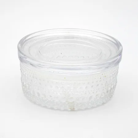 Purkki, Iittala, Kastehelmi, mitat 116x57mm, kirkas