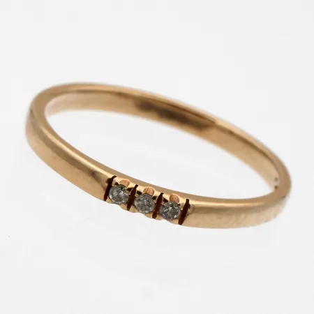Timanttisormus 3xn.0.005ct, koko 16¾, 585,  Paino: 1,4 g