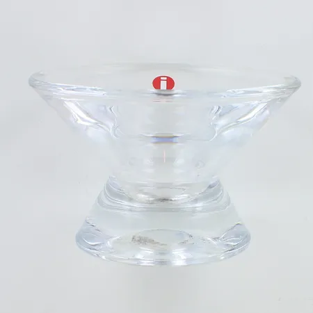 Kynttilänjalka, Iittala, lasia, korkeus 50mm, . 