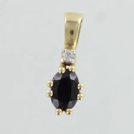 Kiviriipus timantilla 1xn.0.01ct, käytön jälkiä, korkeus 15mm, 585br,  Paino: 1,2 g